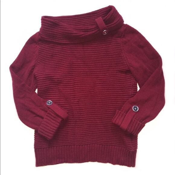 Jones New York Wine Red Shrug Neck Sweater Knit Cozycore Small Chic - Picture 2 of 7